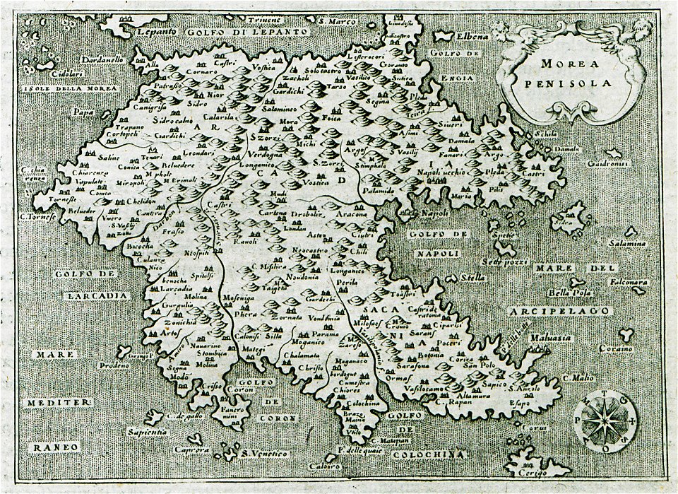 Morea Penisola - Porcacchi Tomaso - 1620