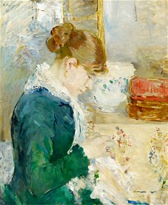 Morisot - Femme cousant (Woman Sewing), ca. 1879