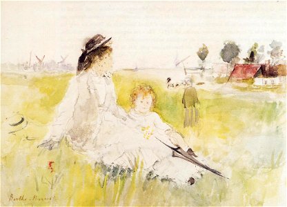 Morisot - girl-and-child-on-the-grass