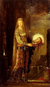 Moreau - Salome Carrying the Head of John the Baptist on a Platter, circa 1876. Free illustration for personal and commercial use.
