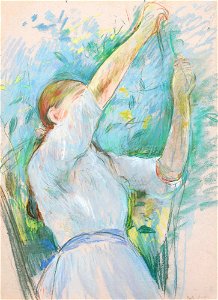 Morisot - JEUNE FILLE CUEILLANT DES CERISES, 1891