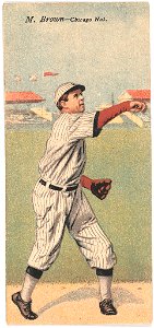 Mordecai Brown-Arthur Hofman, Chicago Cubs, baseball card portrait LCCN2007683862