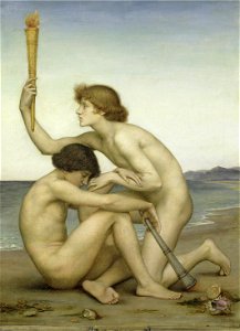 Evelyn de Morgan - Phosphorus and Hesperus, (1881). Free illustration for personal and commercial use.