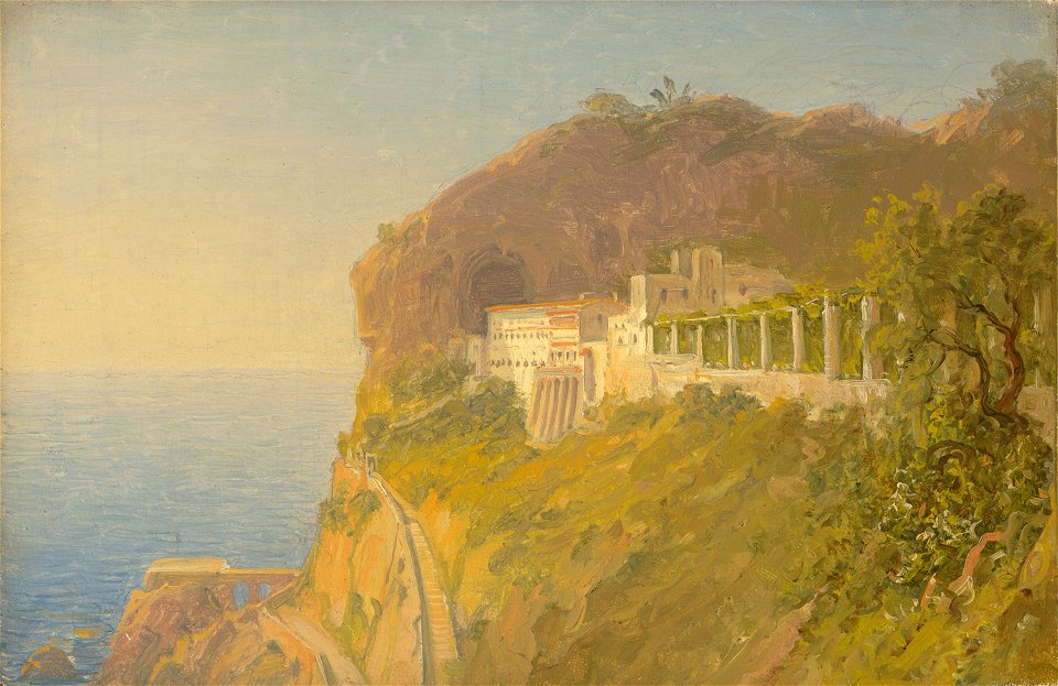 Carl Morgenstern - Blick auf das Kapuzinerkonvent bei Amalfi (ca. 1860)