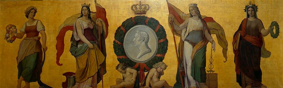 Moritz von Schwind - Allegorie der vier Stände und Huldigung an Großherzog Leopold von Baden - 2881 - Staatliche Kunsthalle Karlsruhe