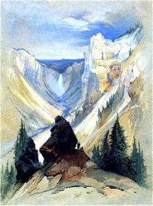 The Grand Canyon of the Yellowstone Thomas Moran. Free illustration for personal and commercial use.