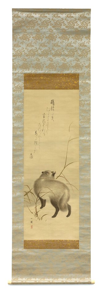 Mori Ippo - Tanuki in the Snow with First Bamboo Shoots of Spring - 2013.363 - Museum of Fine Arts