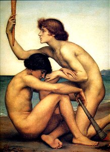 Evelyn de Morgan - Phosphorus and Hesperus, 1881. Free illustration for personal and commercial use.