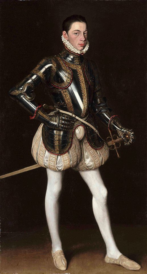 Anthonis Mor & Alonso Sánchez Coello - Alessandro Farnese in Armor