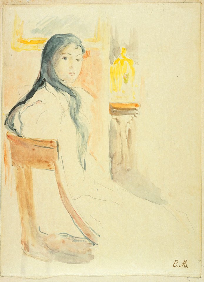 Morisot - Young Woman with Brown Hair, 1894