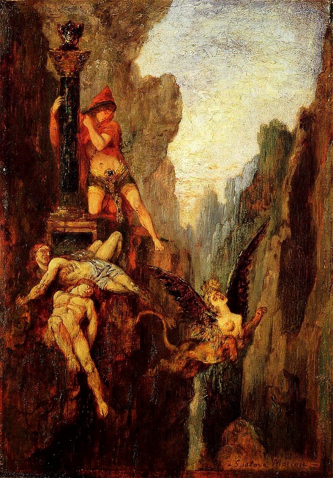 Moreau - The Sphinx Undone, circa 1878