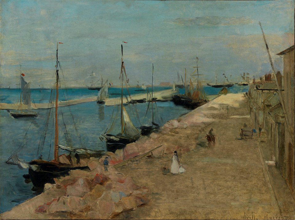 Berthe Morisot - The Harbor at Cherbourg - 2012.30.3 - Yale University Art Gallery