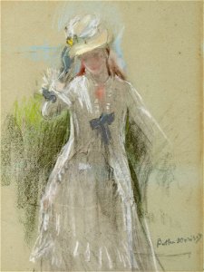 Morisot - Femme en gris debout, Bataille et Wildenstein, 452