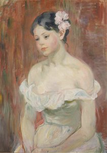 Morisot - Jeune fille au décolleté, la fleur aux cheveux, 1893