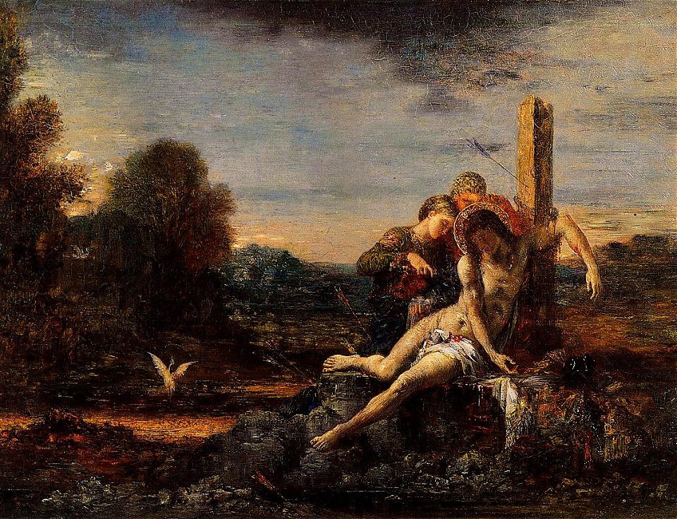 Moreau - Saint Sebastian being Tended by Saintly Women, circa 1869