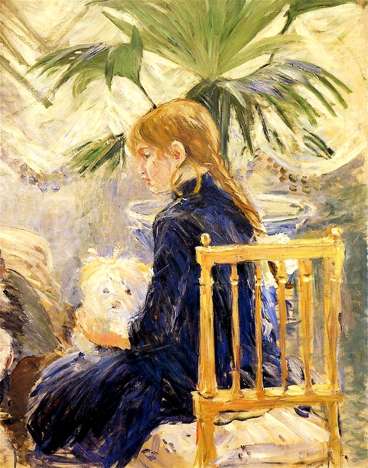 Morisot - girl-with-dog
