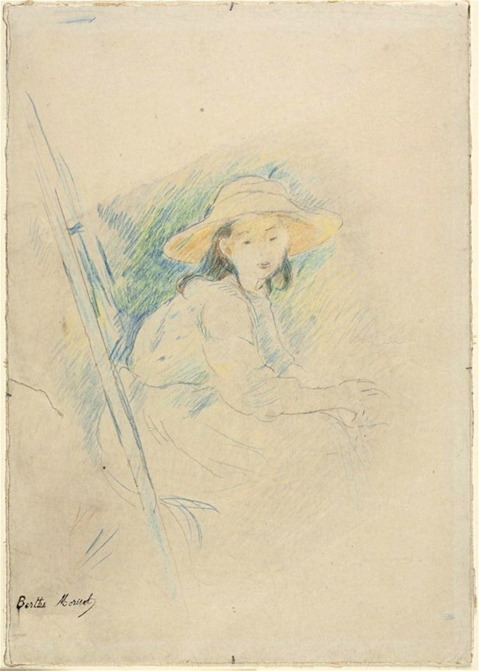 Morisot - Seated Girl (Julie Manet), c. 1890