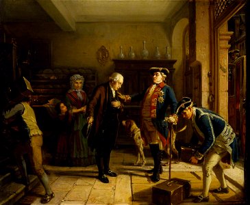 Moritz Daniel Oppenheim (1800-1882) - The Elector of Hesse Entrusting Mayer Amschel Rothschild (1743–1812), with His Treasure - 1535170 - National Trust