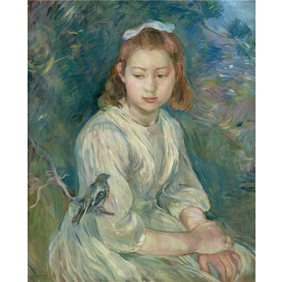 Morisot - PETITE FILLE À L'OISEAU, 1891
