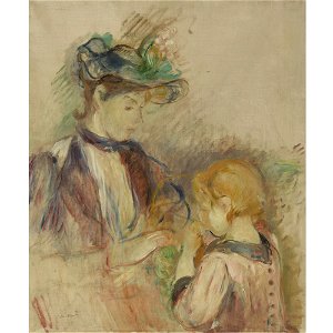 Morisot - JEUNE FEMME ET ENFANT, AVENUE DU BOIS, 1894