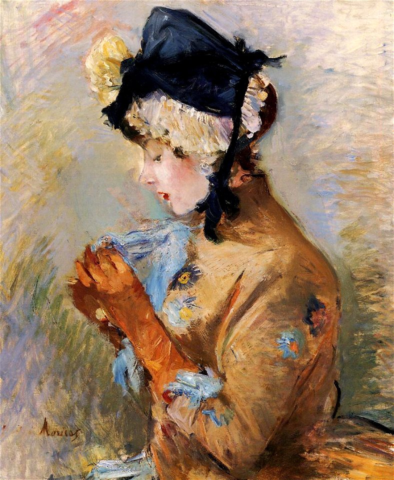 Morisot - woman-wearing-gloves-aka-the-parisian