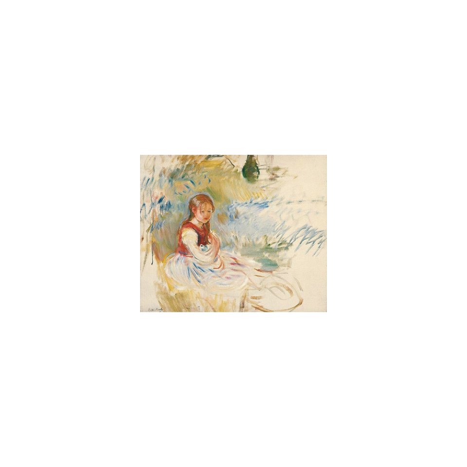 Morisot - PETITE FILLE ASSISE DANS L'HERBE