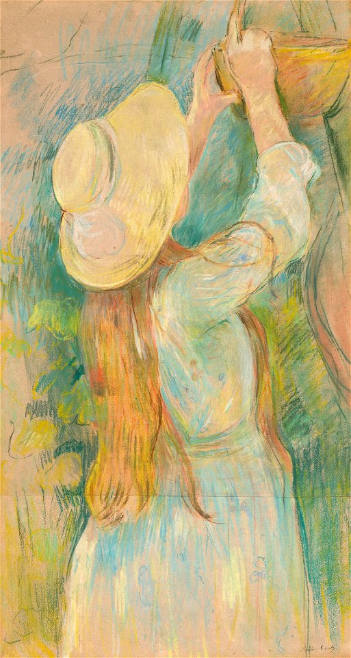 Morisot - Young Girl Holding a Basket, 1891