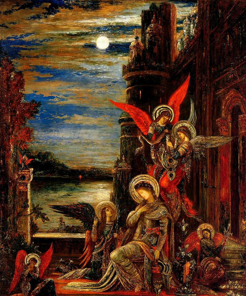 Moreau - Saint Cecilia Angels Announcing Her Impending Martyrdom, 1897