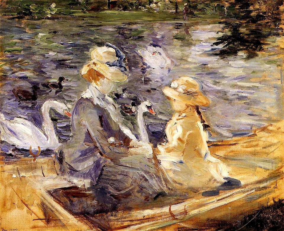 Morisot - on-the-lake-in-the-bois-de-boulogne