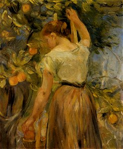 Morisot - young-woman-picking-oranges