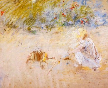 Morisot - child-playing-in-the-garden