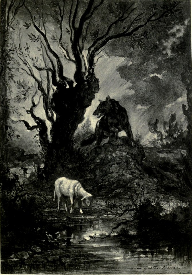 Gustave Moreau - Le Loup et l’Agneau (1889)