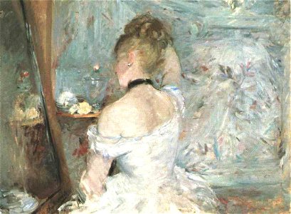 Morisot Lady at her Toilette. Free illustration for personal and commercial use.