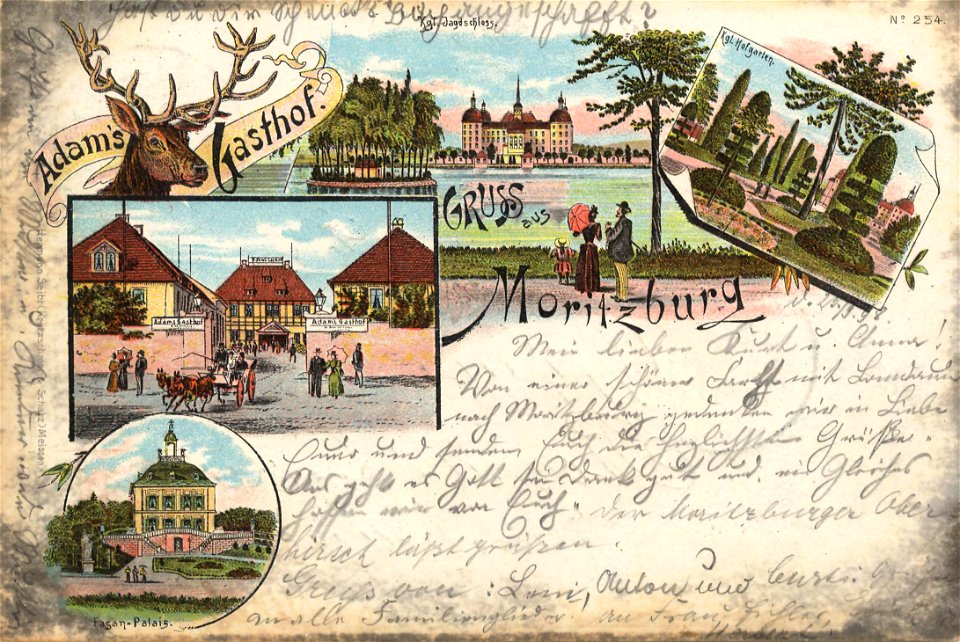 Moritzburg, Sachsen - Jagdschloss; Kgl. Hofgarten; Fasanenpalais (Zeno Ansichtskarten)