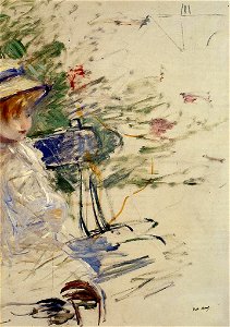 Morisot - little-girl-in-a-garden