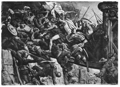 Moritz von Schwind Gottfried von Bouillon erstürmt eine Brücke