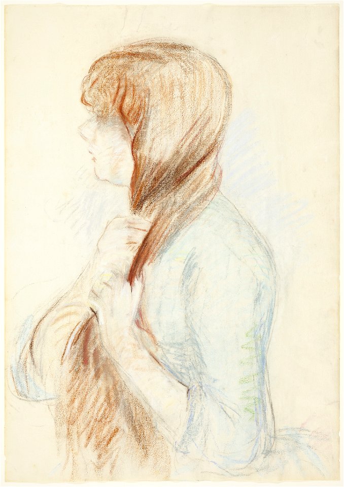 Morisot - Girl Plaiting her Hair (La Natte), 1894