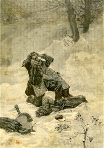 Morta nella neve – quadro di Arturo Calosci