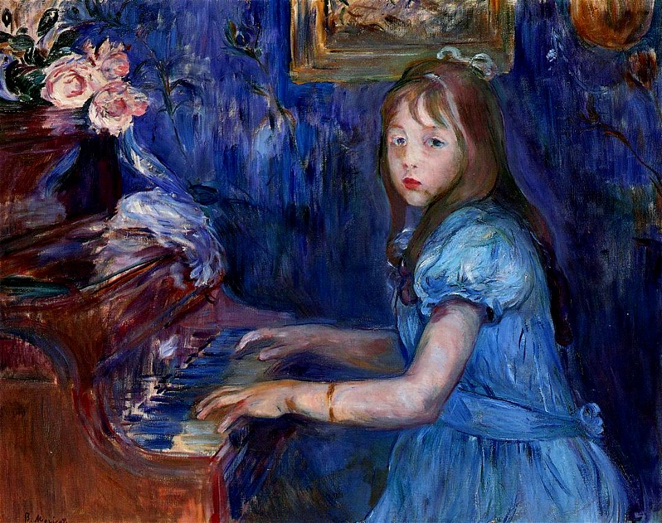 Lucie Leon at the Piano by Berthe Morisot, 1892, private collection