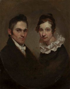 Hiram and Sybil Moseley Bingham, oil on composition board, 1819