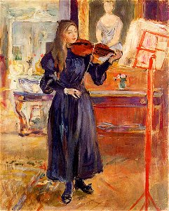 Morisot - studying-the-violin-1893