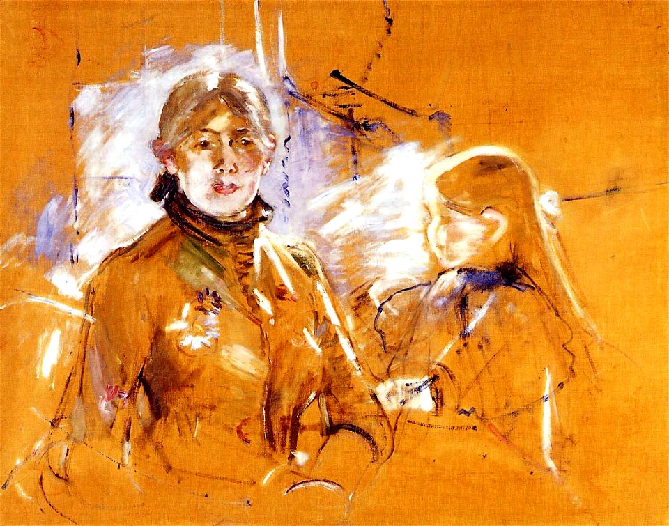 Morisot - portrait-of-berthe-morisot-and-her-daughter