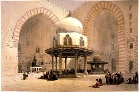 Mosque of Sultan Hassan, Cairo-David Roberts. Free illustration for personal and commercial use.