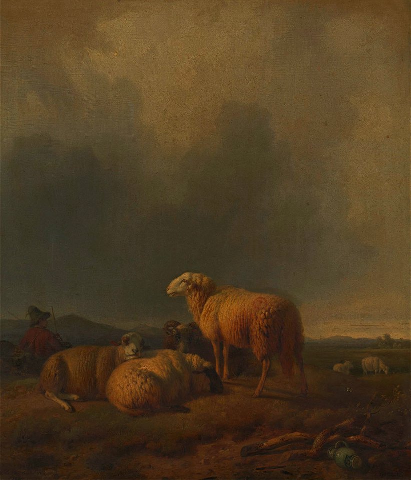 Moritz Eduard Lotze (1809-90) - Sheep Grazing - RCIN 406325 - Royal Collection
