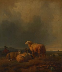 Moritz Eduard Lotze (1809-90) - Sheep Grazing - RCIN 406325 - Royal Collection
