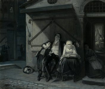 Moritz Daniel Oppenheim - Sabbath Rest (Sabbath-Ruhe auf der Gasse) - Google Art Project