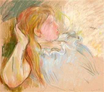 Morisot - Jeune fille étendue, 1893, Bataille et Wildenstein, 196