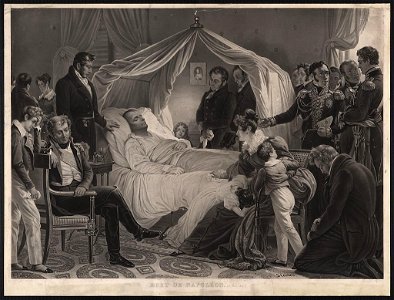 Mort de Napoléon (5 mai 1821) - peint par Steuben; gravé par Jazet. LCCN2004670553