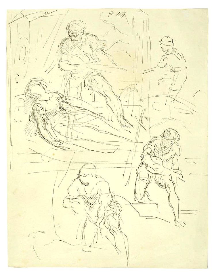 Moritz von Schwind Figurenstudie Die Stumme von Portici c1866-67