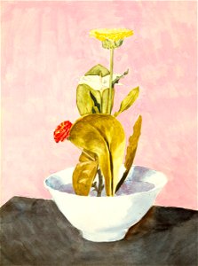 Morton L. Schamberg - Bowl of Flowers - 1986.27 - Smithsonian American Art Museum. Free illustration for personal and commercial use.